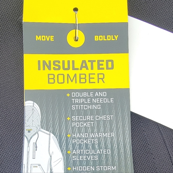 Walls Insulated Bomber Jacket. Black. Pockets, Hoodie with drawing. - Picture 2 of 11